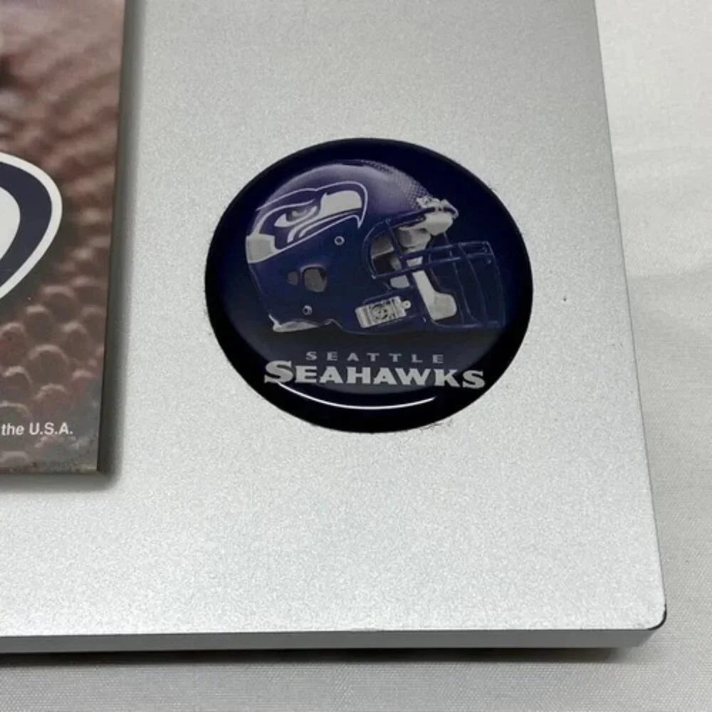 Seattle Seahawks Desk Alarm Clock Picture‎ Frame NFL Official Football Logo EUC